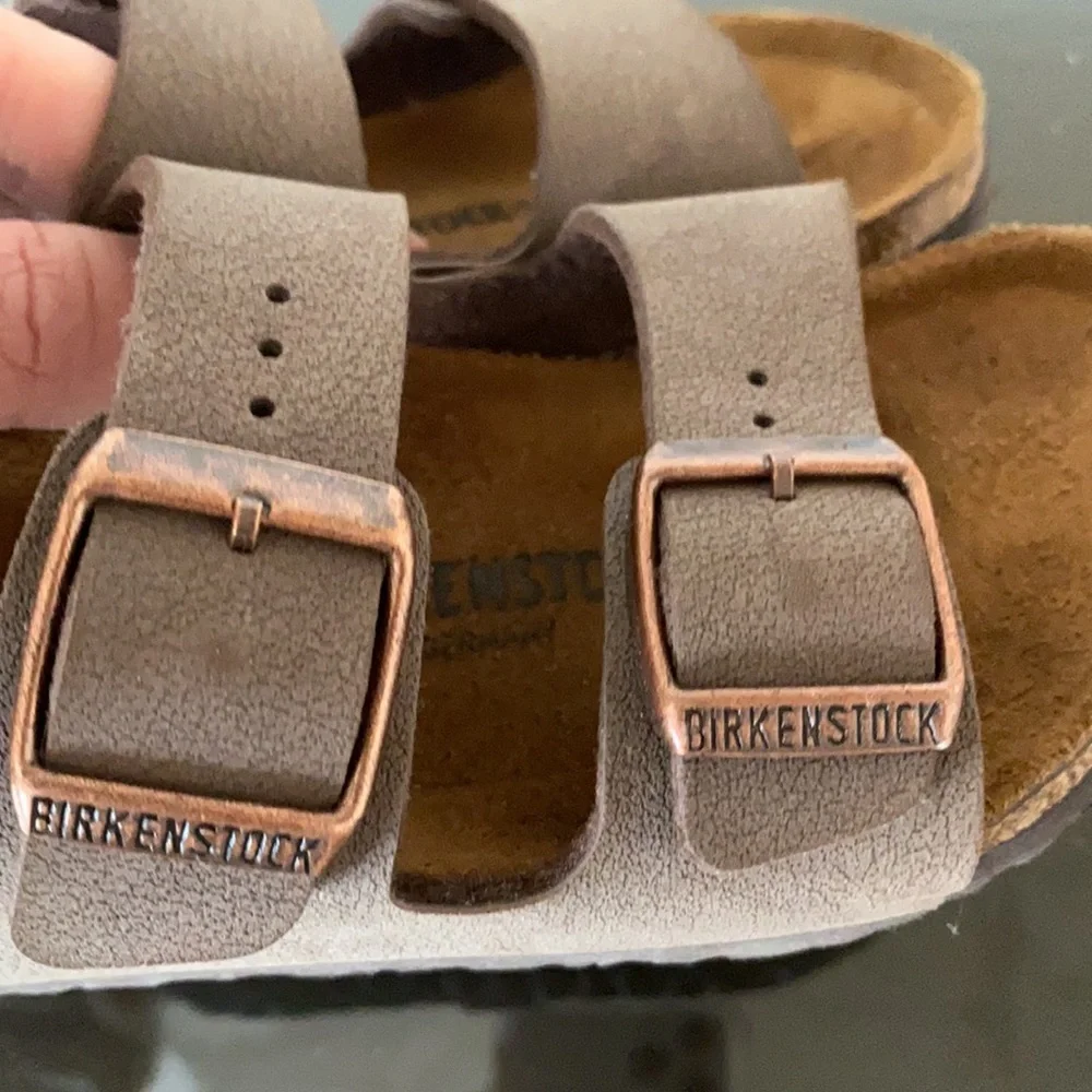 Birkenstock Kids Brown Two-Strap Sandals